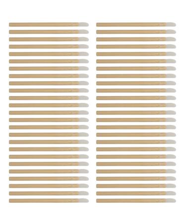 50pcs Wooden Lip Brush Women Makeup Tools Lip Mask Brush Lipstick Brush Applicator Makeup Lipstick Applicator Eyeshadow Makeup Brush Mascara Applicator for Makeup Lip Gloss Wand