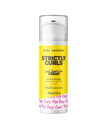 Marc Anthony Amplifier Curl Cream  Strictly Curls - Lightweight Styling Cream for Wavy & Curly Hair with Avocado Oil & Shea Butter - Moisturizing  Detangling & Anti-Frizz for Curl Definition - 5 Oz