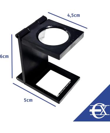 EUROXANTY 10X Magnifying Glass 28mm | Mini PVC Folding Magnifier with Tool Scale | Optical Glass Portable Magnifying Lens - Buy Online on GoSupps.com