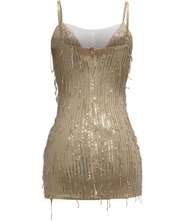 Shop Hanxiulin Elegant Sexy Christmas Maxi Dress V-Neck Backless Sleeveless Cocktail & Graduation Dress in Khaki - Buy Online on GoSupps.com