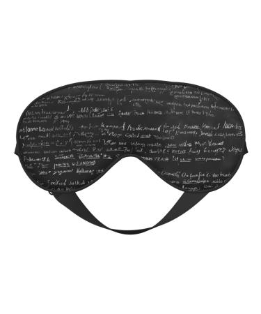 Sleep Mask Eye for Women Men Reusable Soft Blackout Eye Masks Covers for Night Better Sleep Travel Camping Road Trip Essentials Gifts for Him Her - Abstract Science Chemistry
