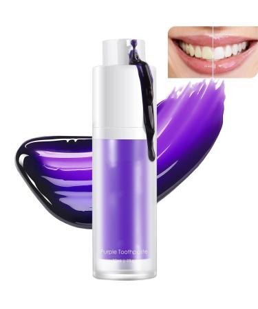 Purple Teeth Whitening Mouthwash, Color Corrector, Purple Toothpaste for Teeth Whitening, Tooth Stain Removal, Purple Toothpaste (1 PCS)