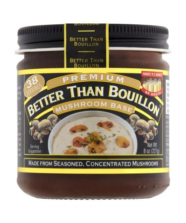 Better Than Bouillon Premium Mushroom Base 8 oz - Pack of 2 | Seasoned & Concentrated | Makes 9.5 Quarts | 38 Servings - Buy Online on GoSupps.com
