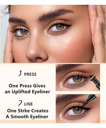 Go Ho Liquid Blue Eyeliner Stamp - Super Slim Wingliner for Cat Eyes - Long Lasting and Precise - 1 PC - Buy Online on GoSupps.com