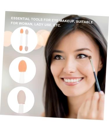 IWOWHERO 100pcs Double Ended Eyeshadow Brush Makeup Gadgets Eyeshadow Makeup Sponge Plastic White - Buy Online on GoSupps.com