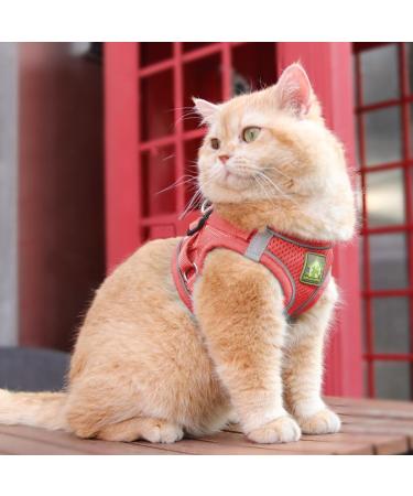 Shop Neuwehe Cat Dishes & Leash Set - Adjustable Harness for Cats & Small Dogs - Leak-Proof Tableware in Red (L) - Buy Online on GoSupps.com