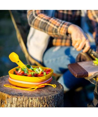 UCO 4-Piece Camping Mess Kit with Bowl, Plate, and 3-in-1 Spork Utensil Set - Blue | Essential Outdoor Dining Gear - Buy Online on GoSupps.com