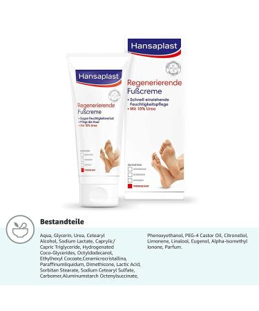 Hansaplast Regenerating Foot Cream 100ml | Urea Moisturizer for Dry & Rough Feet | Protects Against Corns - International Shipping - Buy Online on GoSupps.com