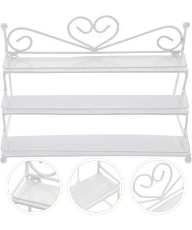 Frcolor Metal Nail Polish Wall Rack Organizer | 3 Tier Display Holder (White) - International Shipping Available - Buy Online on GoSupps.com
