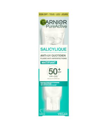 Garnier Pure Active BHA + Niacinamide Daily fluid with SPF 50+ against impurities light matte formula 40ml