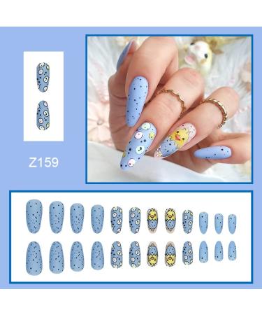 Diduikalor Easter Almond Egg Fake Nails - 24Pcs Easter Style 09 | Artificial Glue-On Nail Set for Women - Buy Online on GoSupps.com
