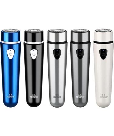 Mini Electric for Men Portable Pocket Mens Electric Shaver Compact Beard Trimmer with Clean Brush USB Rechargeable Waterproof Wet&Dry Rotary Shaver for Home Travel /526 (Color : Black)