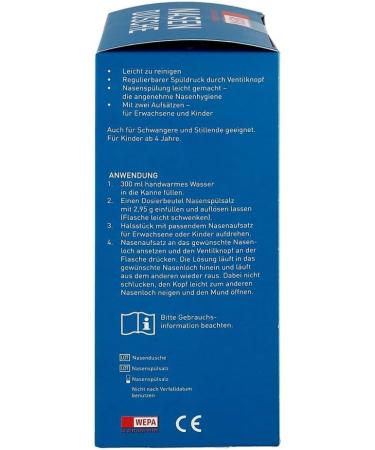Wepa Nasal Douche with 10 Bags Nasal Rinse Salt | Effective Sinus Relief - Fast International Shipping - Buy Online on GoSupps.com