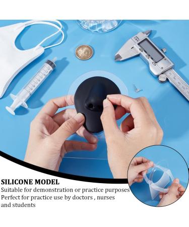 OLYCRAFT Black Silicone Nose Model with Acrylic Display Stands Soft Silicone Flexible Model Rubber Nose Displays Model for Practicing Piercing Jewelry Display Teaching Instructions - Buy Online on GoSupps.com