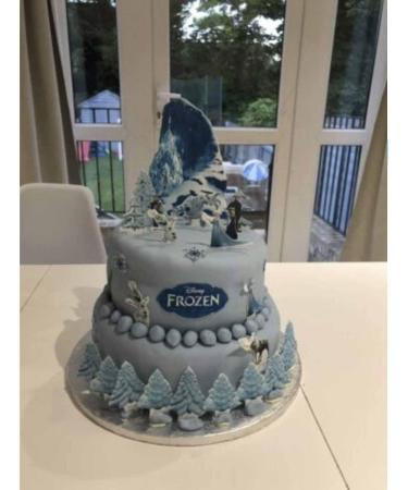 Personalised Elsa Anna Stand Up Edible Wafer Cake Decorating party - Buy Online on GoSupps.com