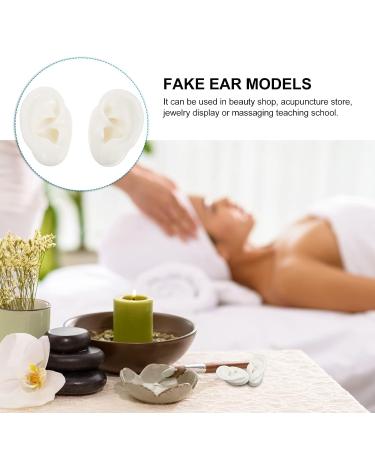 UKCOCO Silicone Ear Model - White Reusable Left and Right Human Ear Display for Teaching Props and Shop Windows - Buy Online on GoSupps.com