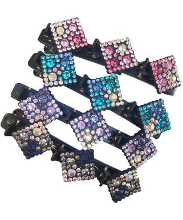 AJTUTUS Sparkling Crystal Stone Braided Hair Clips Multi Clip Hair Barrette Braided Hair Clip for Girls Women - Buy Online on GoSupps.com