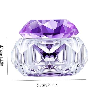 Nail Art Dappen Dish Crystal Glass Liquid Powder Cup Clear Diamond Manicure Bowl with Lid nail powder storage cup - Buy Online on GoSupps.com