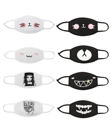 HIMI HIMIFASHION Fashion Dust Mask Unisex Funny Cloth Face Mask Reusable Washable Cute Cotton Mouth Mask for Women and Men 1 count (Pack of 1) B