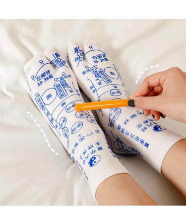 Lurrose Blue Tabi Socks | Japanese Kimono Cotton Acupressure Slippers | Sweet 2-Toe Sandals for Comfort & Style 40-45 - Buy Online on GoSupps.com