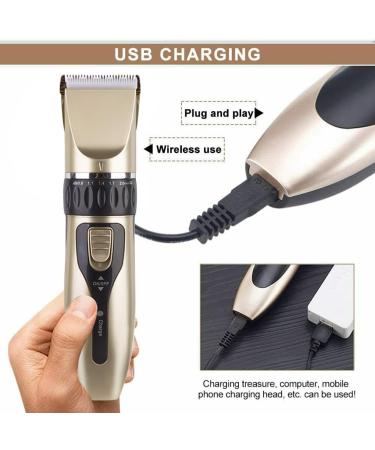 Professional USB Rechargeable Hair Clipper | Cordless Adjustable Hair Trimmer & Shaver | International Shipping Available - Buy Online on GoSupps.com