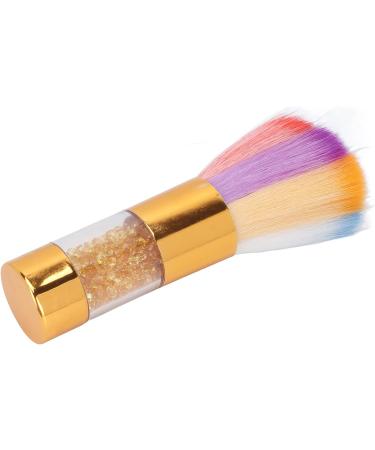 Verdant Touch Blush Brush Portable Colorful Makeup Brush Fluffy Blusher and Nail Art Dust Cleaning BrushGold - Buy Online on GoSupps.com