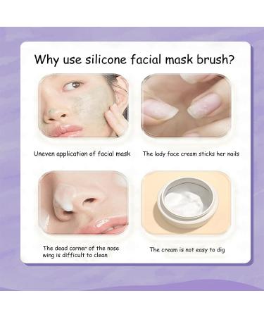 Silicone Face Mask Brush Set for Gentle Exfoliation and Moisturizer Application - 3PCS - Buy Online on GoSupps.com