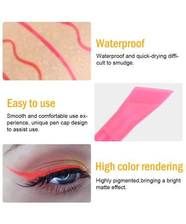 Kaely 2Pcs Pink Liquid Wing Eyeliner Stamp & Pencil Set - Waterproof Colored Eye Liners for Colorful Eyes - Buy Online on GoSupps.com