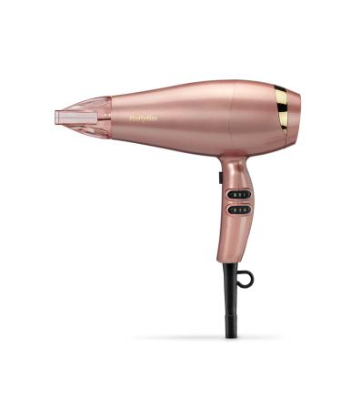 BaByliss Elegance 2100W Hair Dryer Ionic Lightweight Smooth Fast Drying Cool shot 5336U Rose Gold