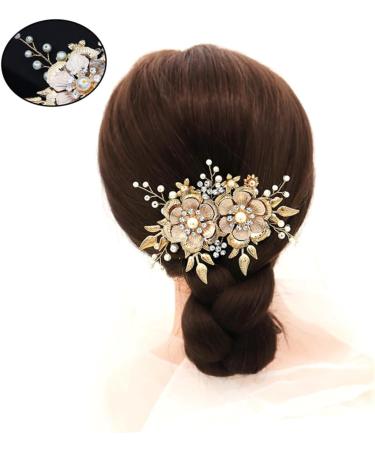 FRCOLOR Bridal Hair Comb Bridal Headpiece Bride Headpieces for Wedding Bridal Hair Accessory Hair Comb for Bride Wedding Hair Clip Wedding Hair Combs Gold Hair Clips Bride Hair Clip - Buy Online on GoSupps.com