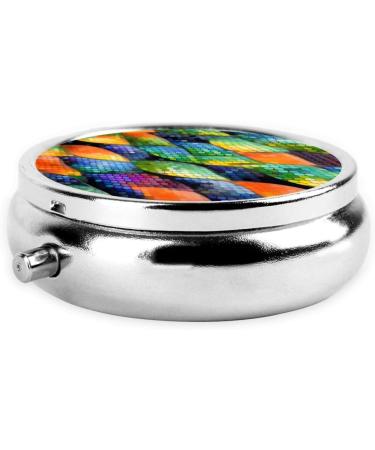 Rainbow Fish Scaleround Pill Box - 3 Compartment Portable Organizer for Travel | International Shipping Available - Buy Online on GoSupps.com