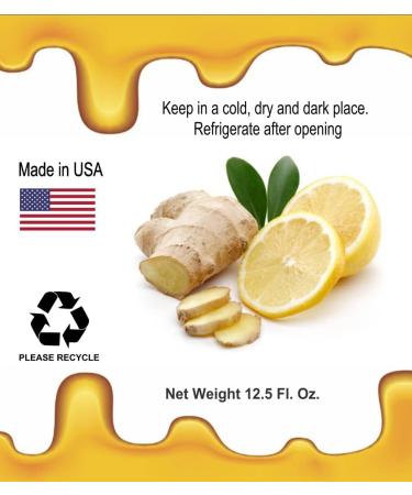 Annoor 100% Raw Honey with Pressed Ginger & Lemon Juice Concentrate - Detox Water Refresher, Tea, Cocktail & Dressing - 12.5 Fl Oz - Buy Online on GoSupps.com
