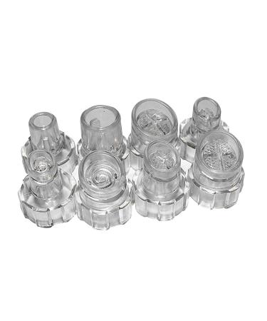 Elitzia Plastic Hydro Dermabrasion Microdermabrasion Heads 8pcs Set - Skin Cleaning Tool Beauty Machine Replacement Parts - Buy Online on GoSupps.com