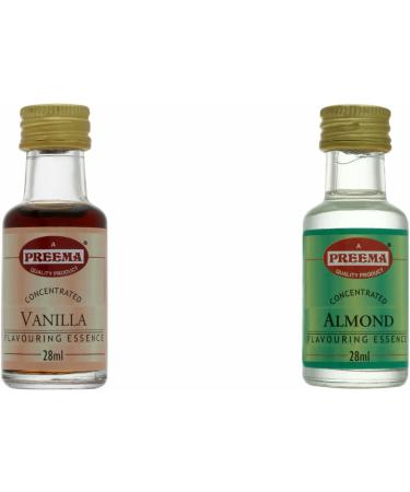 Preema Vanilla Essence - 28ML And -Preema Almond Flavouring Essence 28ml | Prefect For Baking | Halal | Premium Quality - Buy Online on GoSupps.com