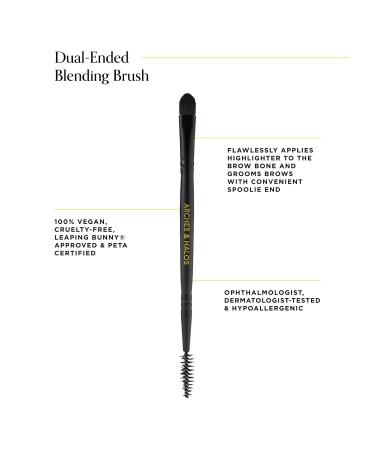 Arches & Halos Dual Ended Blending Brush - Professional Brow Contouring Tool Two-In-One Applicator for Clean Sculpted Brows - Dermatologist Approved 1 pc - Buy Online on GoSupps.com