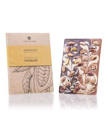 CHOCOLISSIMO Eco-friendly Pistachio Chocolate | Organic Chocolate | Plastic Free | Responsible Packaging | Unique Chocolate | Gift Idea | Birthday | Christmas | Alcohol-Free | 100g