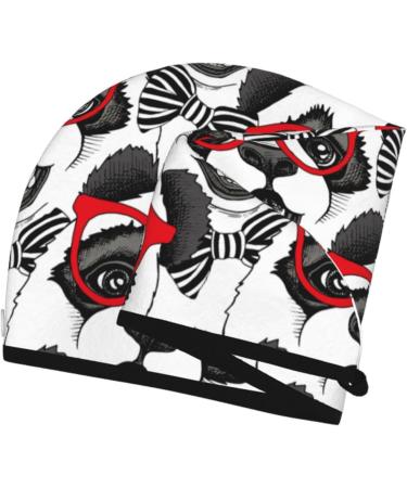 Rock Panda Red Microfiber Hair Towel - Super Absorbent Quick Dry Hair Turban for Curly & Thick Hair - Women Girls & Kids Button Wrap - Buy Online on GoSupps.com