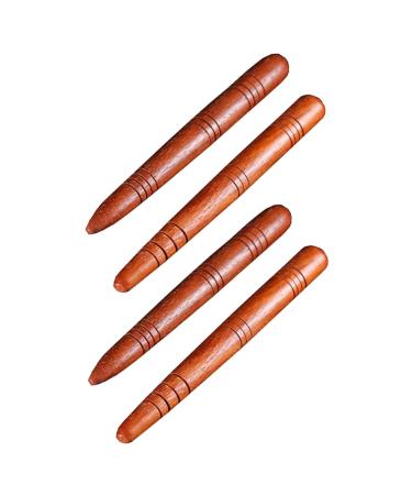 Milists 4 pieces of acupuncture tidy tool for the reflex zone massage made of wood Thai-foot hand-hand massage trigger point massager wood Thai massage point tab floor roller folds wooden
