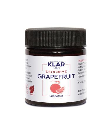 Klar Seifen Deocreme 11665 Grapefruit Deodorant 30 ml odor neutralizing and nourishing that prevents sweating