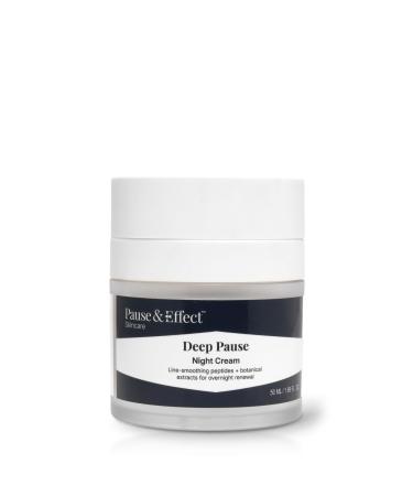 Pause & Effect Night Cream for Menopausal Skin Peptide and Hyaluronic Acid Moisturizer with Wild Yam Deep Hydration and Overnight Repair for Firmness and Renewal