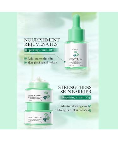 Centella Kit with Toner Facial Serum Ampoule Lotion Soothing Cream Facial Cleanser Eye Cream Skin Care Set Basic Skincare Kits Gift Sets for Women and Girls - Buy Online on GoSupps.com