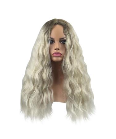 Shop Long Gold Wavy Cosplay Wig for Women - Brazilian Synthetic Hair 60s 70s 80s Styles - Buy Online on GoSupps.com