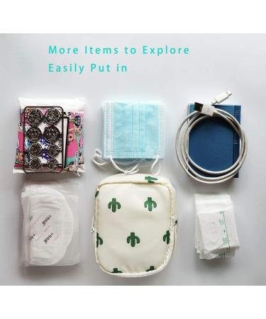 Orga'Neat Period Pouch - Small Cactus Period Bag for Teen Girls - Feminine Product Storage for School, Travel & Office - Buy Online on GoSupps.com
