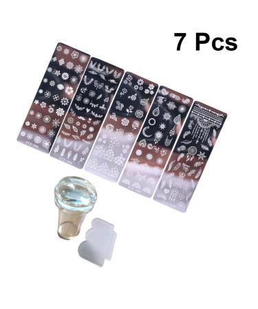 Frcolor 7-Piece Nail Stamp Set - DIY Nail Art with Flower Leaves & Animal Plates for Perfect Nail Decoration - Buy Online on GoSupps.com