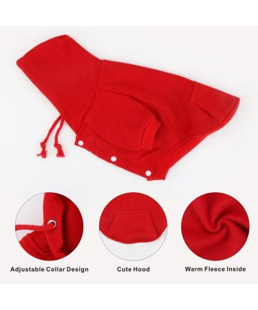 Idepet Dog Sweater - Warm Pet Clothes for Small Dogs & Cats | Chihuahua Poodle & Puppy Coat (M Red) - Buy Online on GoSupps.com