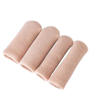 Toe Sleeve Silicone Gel Protector Protector 4pcs Silicone Closed Toe Cover Toe Sleeve Comfortable Feet Toe Protectors for Finger Cracking Finger Guards (Size s