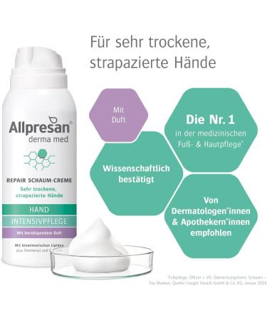  Allpresan Allpresan Derma med Repair 2-Pack Foaming Hand Creams with Soothing Fragrance - For the care of very dry and damaged hands - 100 ml - Buy Online on GoSupps.com