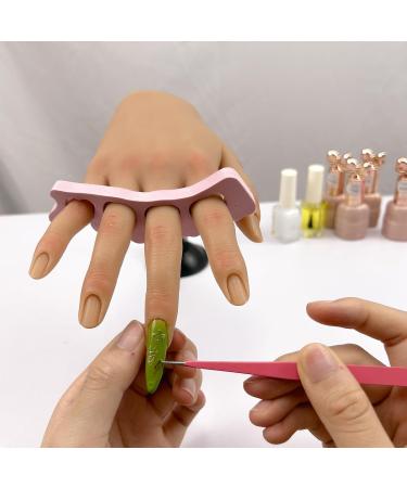 Soft Silicone Nail Practice Hand for Acrylic Nails - Flexible Fake Hand with Stand | Perfect for Nail Art - Buy Online on GoSupps.com
