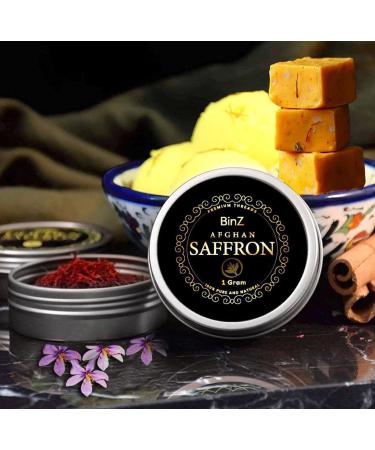 Premium Organic Super Negin Saffron Threads - 1 Gram | Grade A+ Saffron Spice for Cooking & Tea - Buy Online on GoSupps.com