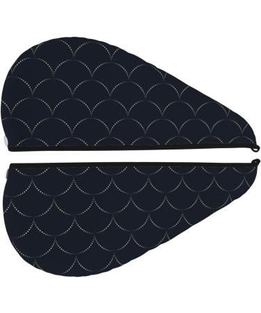 Black Fish Scales Microfiber Hair Towel - Super Absorbent Coral Velvet Wrap for Long Curly & Thick Hair - Quick Dry Hair Cap for Women - Buy Online on GoSupps.com